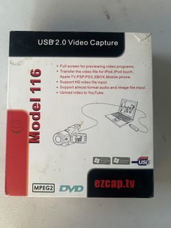 USB 2.0 Audio Video Capture Recorder Grabber For VHS,V8 Hi8,8mm,TV,camcorder