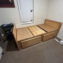 Twin Bed With Drawers 