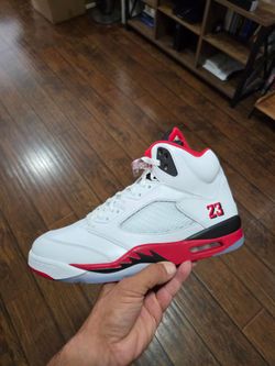Air Jordan 5 Fire Red "Black Tongue"