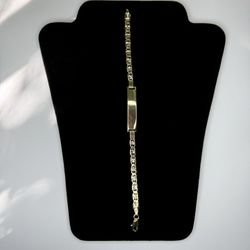 name plate gold bracelet 