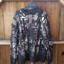 Christian Dior's  grey oblique print wool jacquard pattern cardigan needle