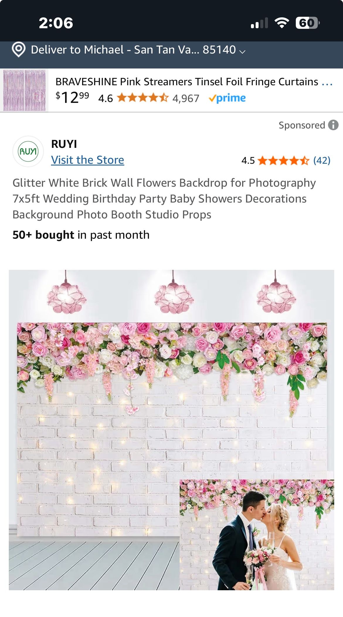 Wall Flower Backdrop