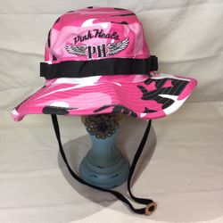 Pink Camo Sun Hat  ~ New With Tag ~ Size 7 1/4