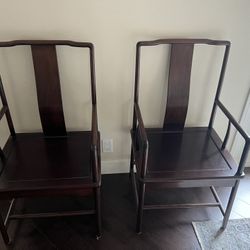 Japanese Mahogony Table Chairs