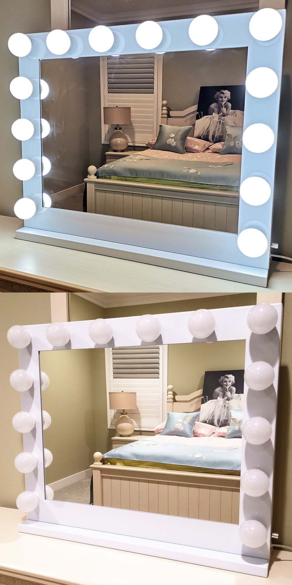Hollywood XL Dimmable LED Vanity Makeup Mirror Dual Outlet