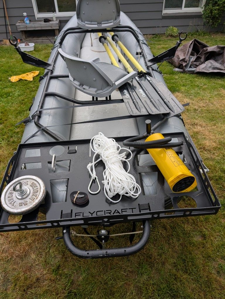 FlyCraft Inflatable Drift boat With trailer