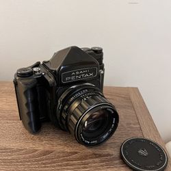 Pentax 67 MLU With Light Meter Prism & 105 Takumar 