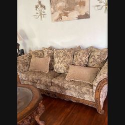 9 Pc Living Room Set Sofas Tables Lamps