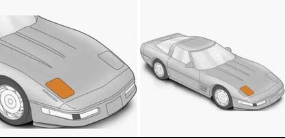 C-5 Corvette 1997 to 2004 One (1) Headlight Door Left Side (Passenger Side)