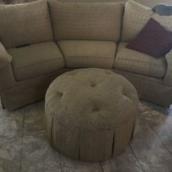 Basset Curved Sofa And Ottoman
