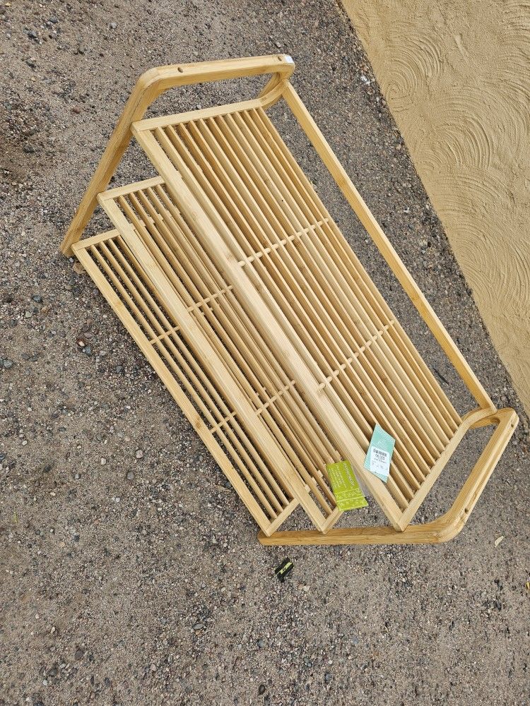 NEW 3 Tier Bamboo Shoe Rack ($15)