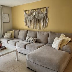 Beige Couch With A Chase 