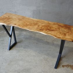 Live Edge Wood Desk Console Table Bar
