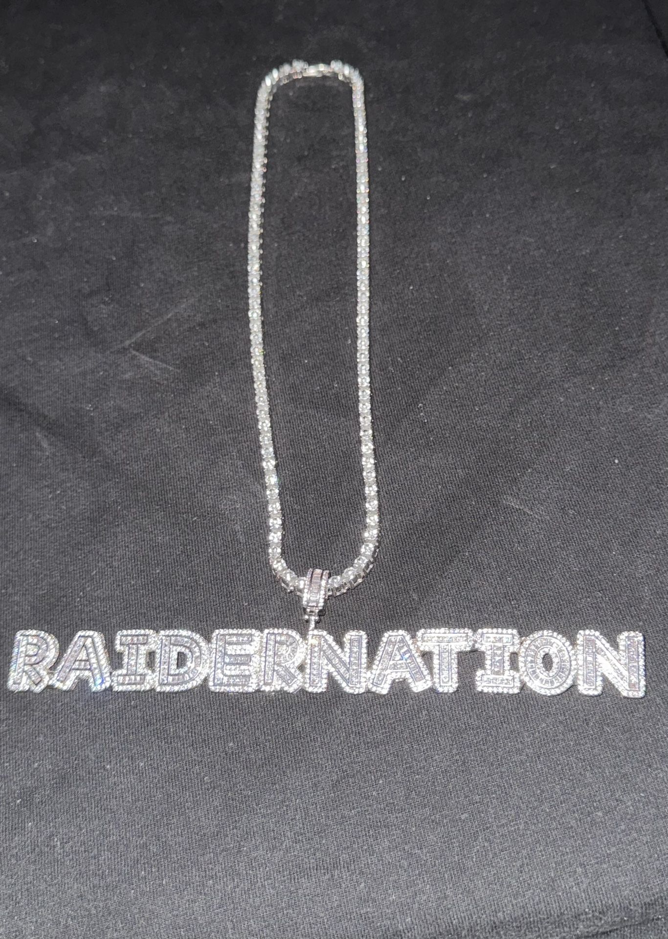 RAIDER NATION PENDANT WITH TENNIS NECKLACE