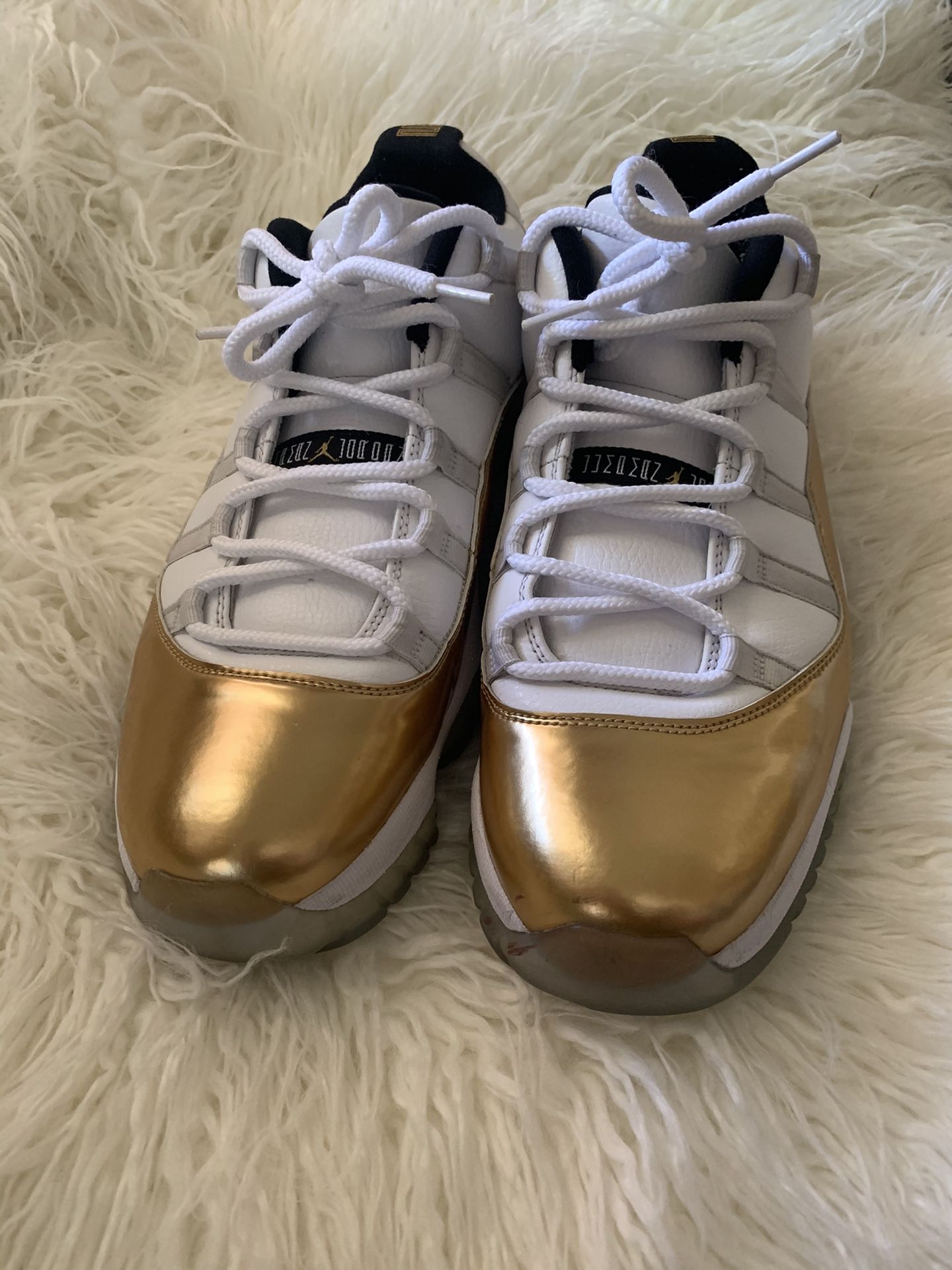 Air Jordan Retro 11 XI 528895 103 Ceremony Gold Mens Sneakers Size