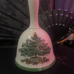 VINTAGE CHRISTMAS TREE PITCHER & BELL $40