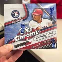 2025 Topps Chrome Update Hobby Jumbo Box In Hand