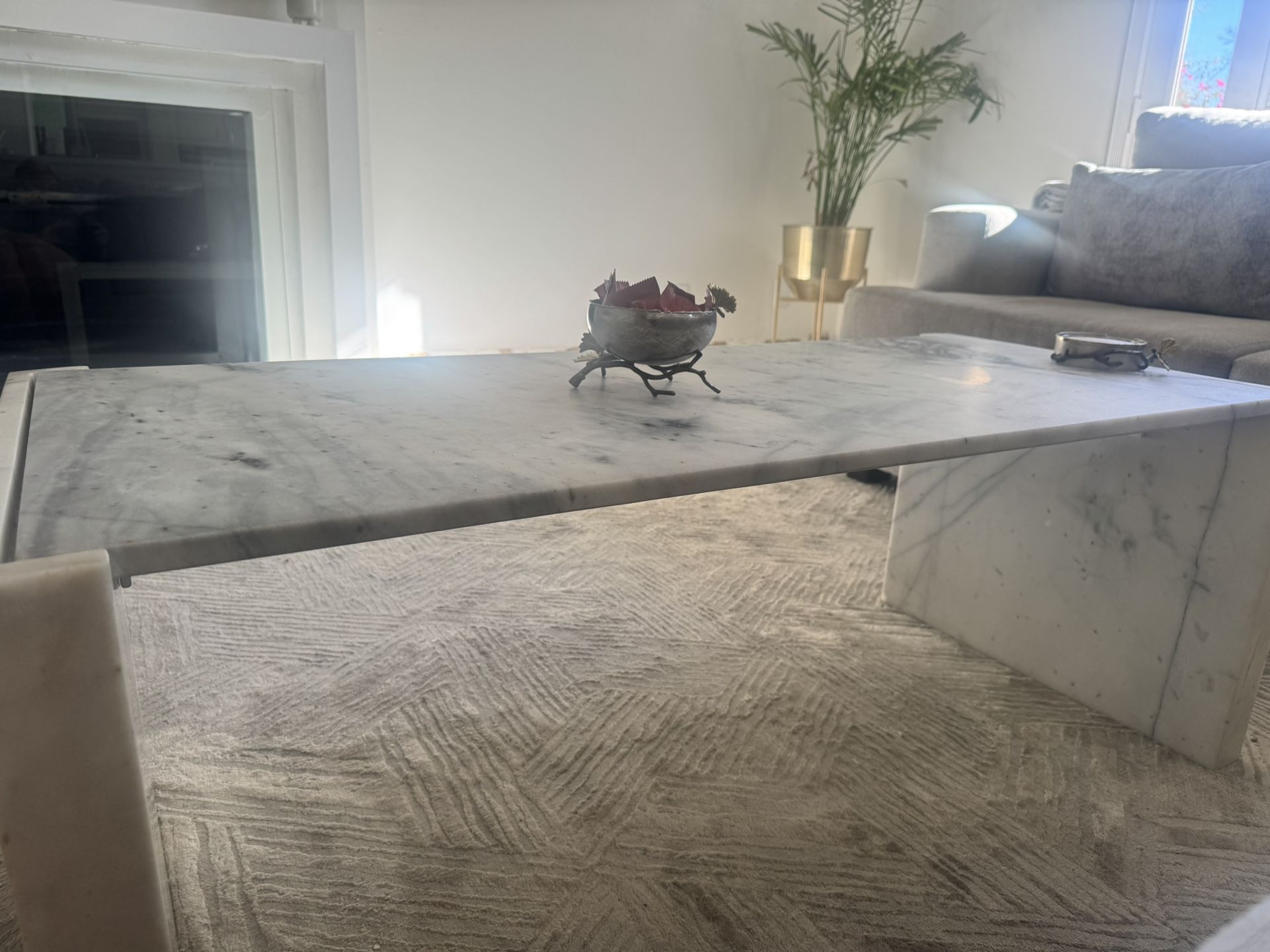 CB2 Marble Coffee Table