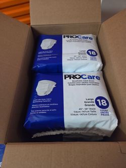 Box Of 4 Packs Procare Adult Briefs