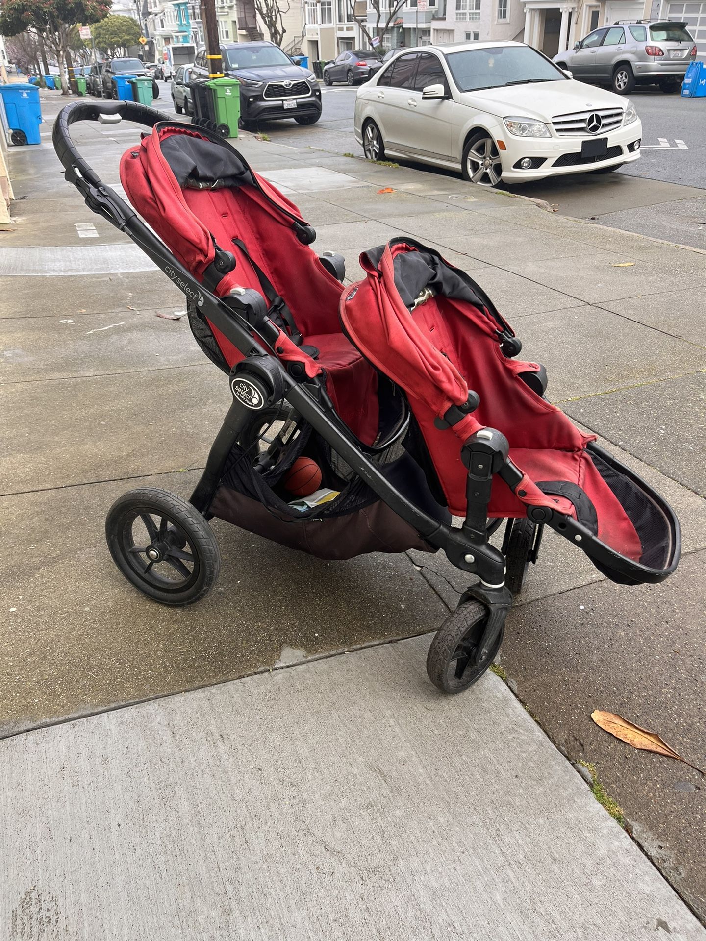 Red Double Stroller