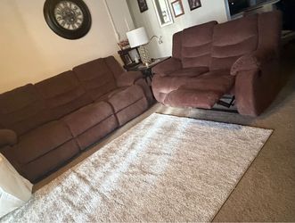 Reclining Sofa and Loveseat Set