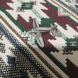 Sliver Airplane Pendant 