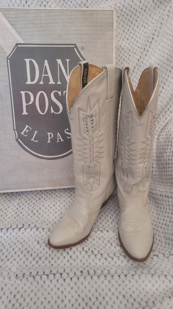 Vintage Women's Cowboy Boots / Dan Post - Size 7