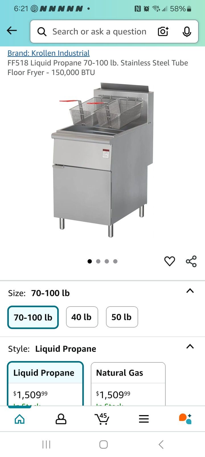100lb Deep Fryer 