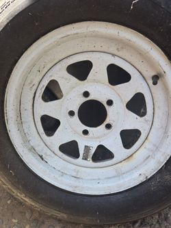 New trailer tire and rim USA Trail Carlisle ST205/75D15 on a 5 lug 15" rim