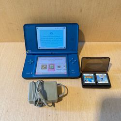 Nintendo DSi XL Blue Tested Working w/Charg-4Games Read Info Blw!
