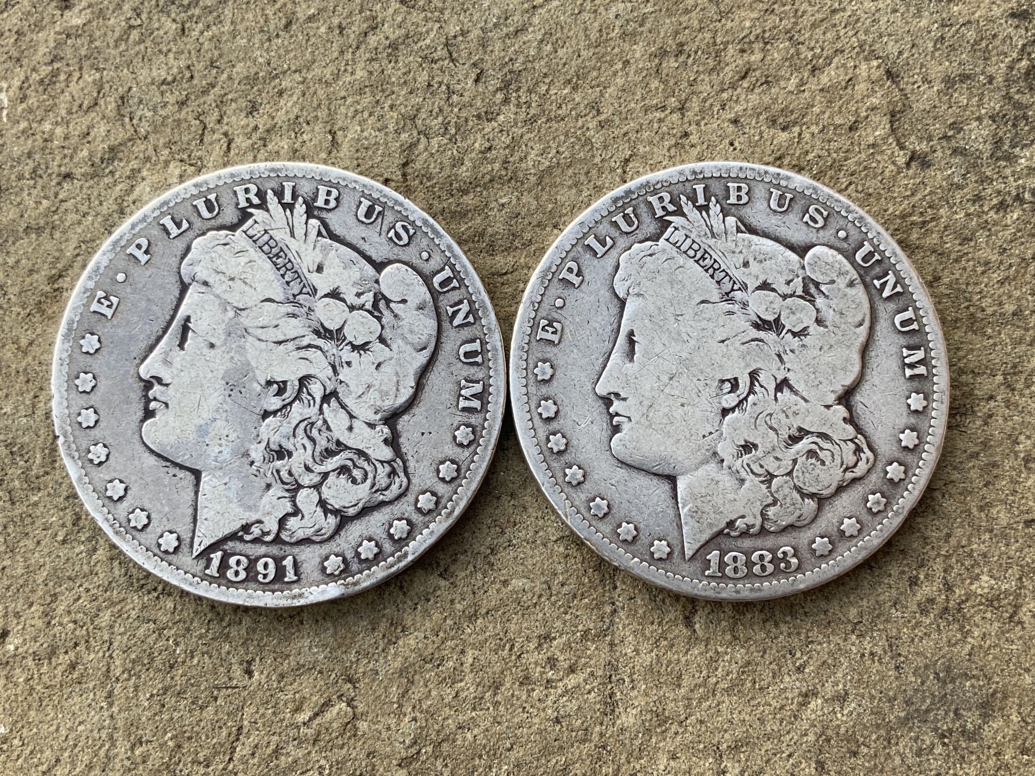Morgan Silver Dollars (x2)(both Carson City)