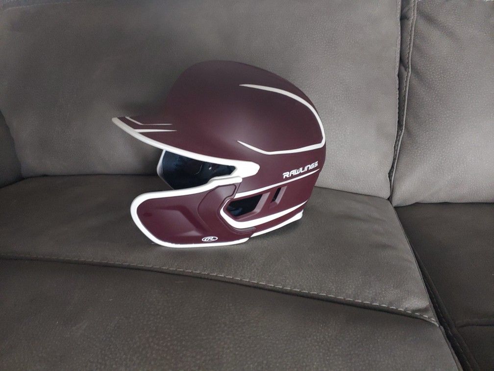 Custom Order Rawlings Maroon Batting Helmet
