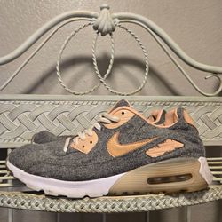 NIKE AIR MAX 90 ULTRA PREMIUM Women's Athletic Sneakers Cool Grey Color Sz 10