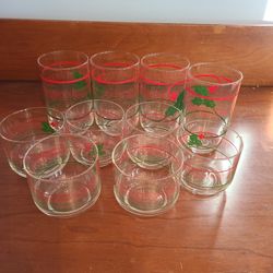 Set Of 10 Christmas Glasses 