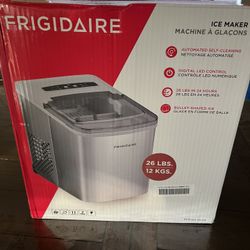 Frigidaire 26-lb. Stainless Steel Ice Maker