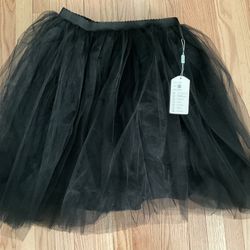 New Black Tulle Skirt-size 3X