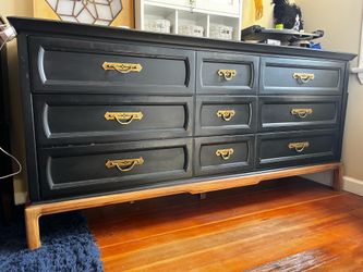 Solid wood dresser and side table