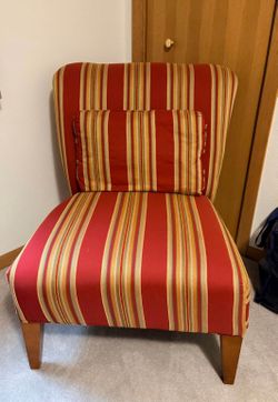 Accent chair- striped silk