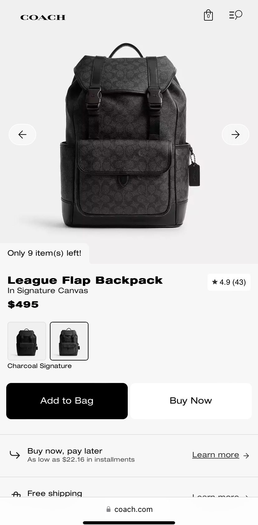 Men’s Coach Bag Brand New