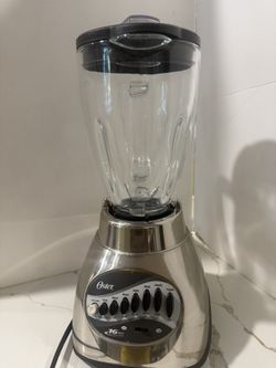 Oster Classic Series 16 Speed Blender Glass Jar Brushed Nickel