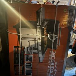 Blackstone ProSeries Parrilla Exterior, Parrilla de Propano de 4 Quemadores y 36" de Superficie Plana con Gabinete, Acero Inoxidable