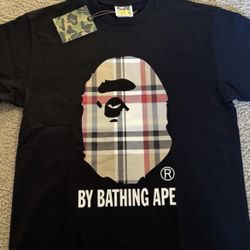 Bape Burberry Print