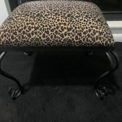 Leopard Foot Stool