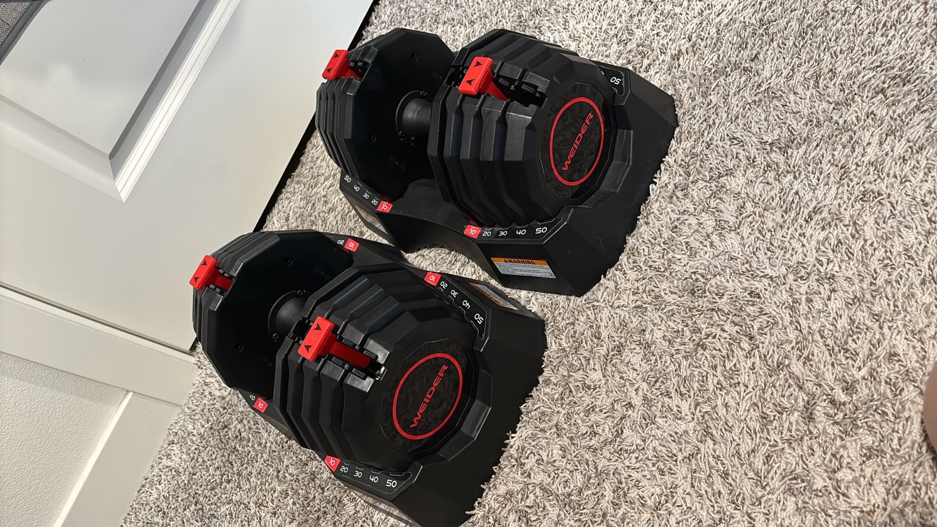 Weider Adjustable Dumbbell - 50lb Pair