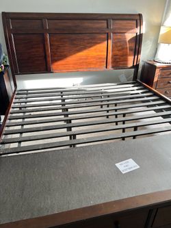 Sleigh bed frame - king size