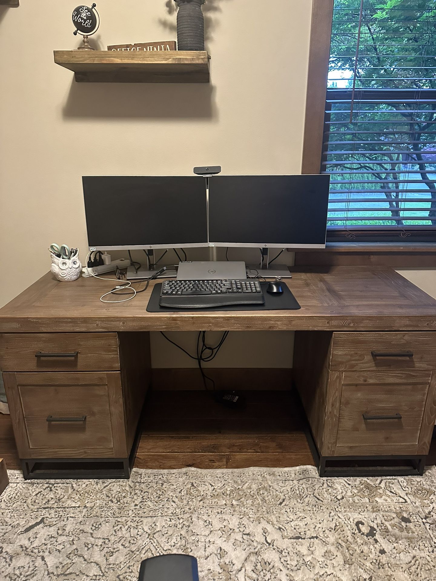 Pottery Barn Malcolm Executive Desk (68")
