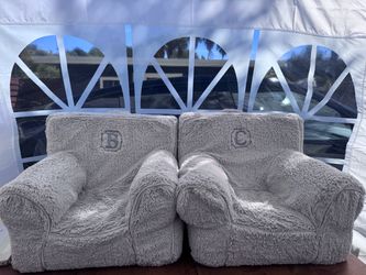PBK Pottery Barn Kids Anywhere Chairs x 2 - Light Grey