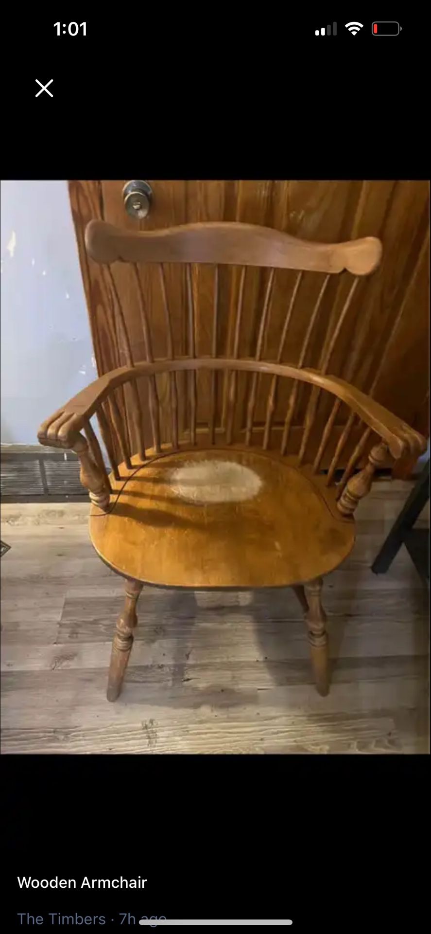 1950s Vintage Mid Century Nichols. & Stone Maple Comb Back Chair