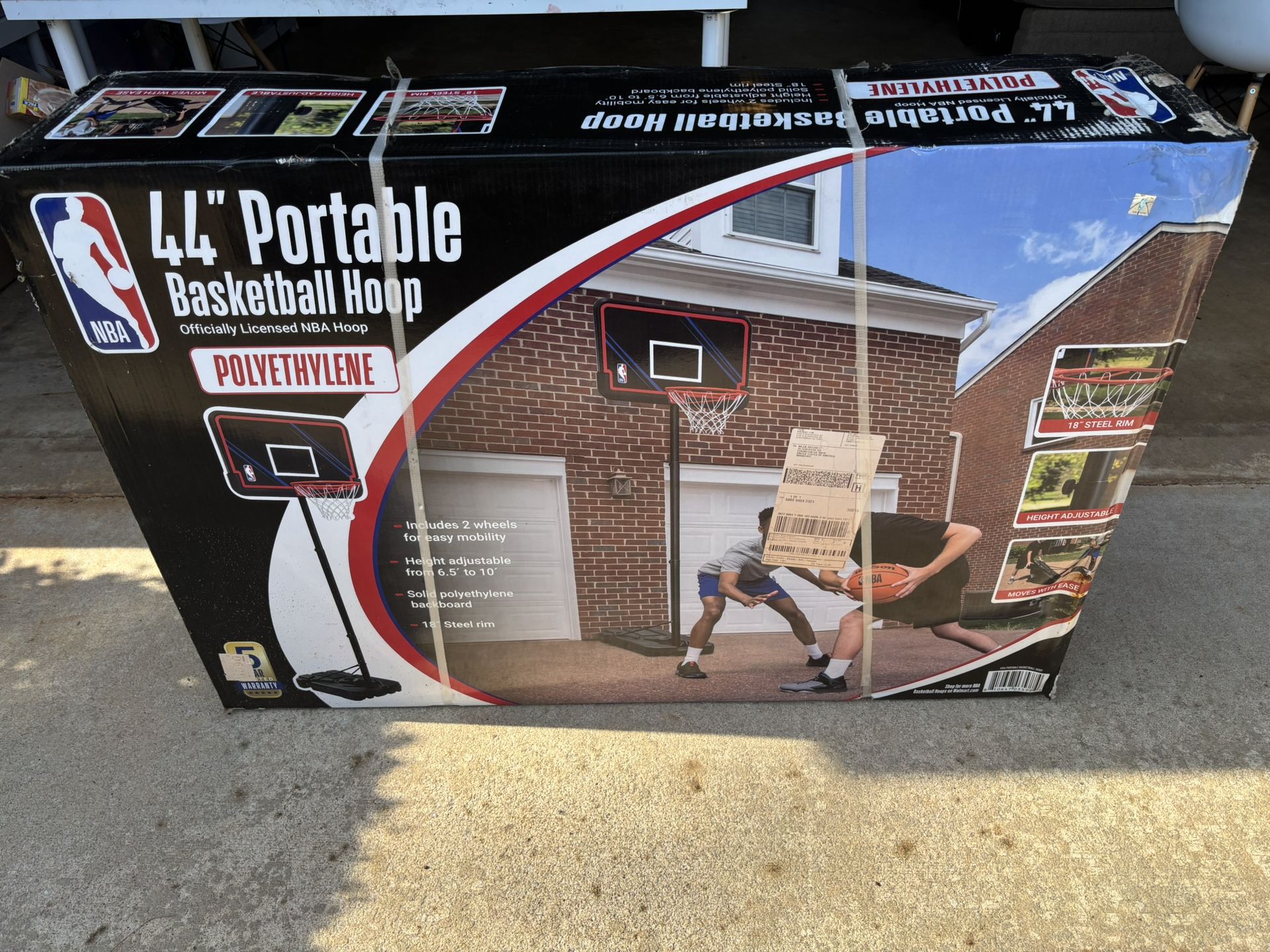 NBA 44” portable basketball hoop