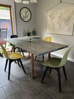 Copper & Acacia Dining Table